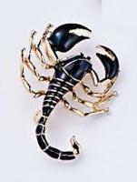 Stunning gold plated vintage look classic scorpion christmas brooch cake pin n4