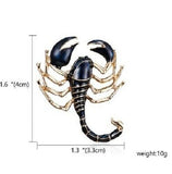 Stunning gold plated vintage look classic scorpion christmas brooch cake pin n4