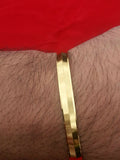 Gold Plated Kara Sikh Kada 24K Gold Look Bangle Singh Kaur Unisex Bracelet J11R One Edge Karha