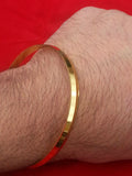 Stunning 24 carat gold look gold plated sikh singh kaur lines replica kara j11
