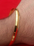 Gold Plated Kara Sikh Kada 24K Gold Look Bangle Singh Kaur Unisex Bracelet J11R One Edge Karha