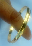 Gold Plated Kara Sikh Kada 24K Gold Look Bangle Singh Kaur Unisex Bracelet J11R One Edge Karha