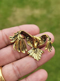 Flying Eagle Brooch Gold or Silver Plated Vintage Look Royal Bird Pin Broach K18K Unisex Celebrity design