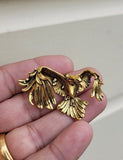 Flying Eagle Brooch Gold or Silver Plated Vintage Look Royal Bird Pin Broach K18K Unisex Celebrity design