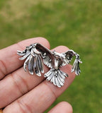 Flying Eagle Brooch Gold or Silver Plated Vintage Look Royal Bird Pin Broach K18K Unisex Celebrity design