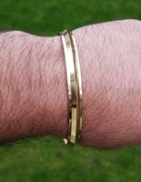 Sikh brass kara collar edge gold look singh kaur bangle khalsa kada bracelet cc5