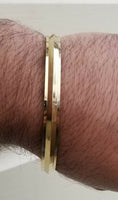 Sikh brass kara collar edge gold look singh kaur bangle khalsa kada bracelet cc5
