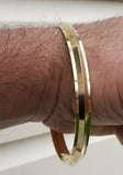 Sikh brass kara collar edge gold look singh kaur bangle khalsa kada bracelet cc5
