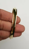 Sikh brass kara collar edge gold look singh kaur bangle khalsa kada bracelet cc5