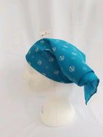 Sikh punjabi turquoise khandas bandana head wrap gear rumal handkerchief gift