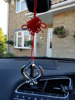 Singh kaur punjabi sikh silver plated khanda pendant car rear mirror hanging a7