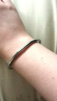 Stunning silver affect round smooth plain sikh khalsa kara bracelet bangle os1