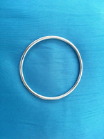 Stunning silver affect round smooth plain sikh khalsa kara bracelet bangle os1