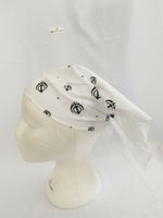 Sikh hindu black khandas white bandana head wrap gear rumal handkerchief gift