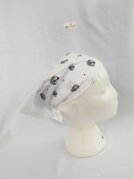 Sikh hindu black khandas white bandana head wrap gear rumal handkerchief gift