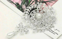 Stunning vintage look silver plated king royal celebrity brooch broach pin b49u