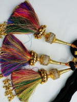 Indian punjabi pranda mehndi jagoo mirror bridal patiala paranda hair braid mg11