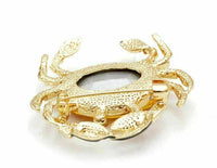 Stunning vintage look gold plated yellow crab designer brooch broach pin b52