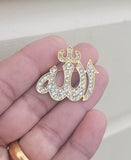 Allah Word Brooch Stunning rhinestones gold plated Muslim Islamic Islam pin iii