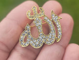 Allah Word Brooch Stunning rhinestones gold plated Muslim Islamic Islam pin iii