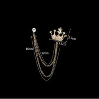 Crown Brooch Gold or Silver Plated Stunning Diamonte Designer Celebrity PIN U6