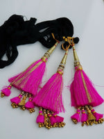 Indian punjabi pranda mehndi jagoo mirror bridal patiala paranda hair braid gg12