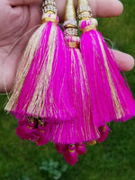 Indian punjabi pranda mehndi jagoo mirror bridal patiala paranda hair braid gg12