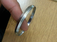 Stunning chrome plated silver tone 5 lines sikh khalsa kara bracelet bangle w