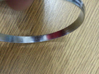 Stunning chrome plated silver tone 5 lines sikh khalsa kara bracelet bangle w