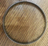 Stunning chrome plated silver tone 5 lines sikh khalsa kara bracelet bangle w