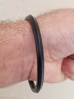 Black Sarbloh Iron Kada One Edge Smooth SikhSsingh kaur khalsa Kara Bangle L7