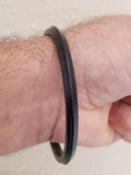 Black Sarbloh Iron Kada One Edge Smooth SikhSsingh kaur khalsa Kara Bangle L7