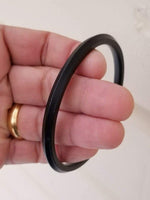 Black Sarbloh Iron Kada One Edge Smooth SikhSsingh kaur khalsa Kara Bangle L7