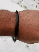 Black Sarbloh Iron Kada One Edge Smooth SikhSsingh kaur khalsa Kara Bangle L7