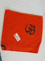 Sikh hindu punjabi india orange om  bandana head wrap gear rumal handkerchief