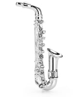 Saxophone brooch vintage look queen music broach gold silver plated pin k38 new