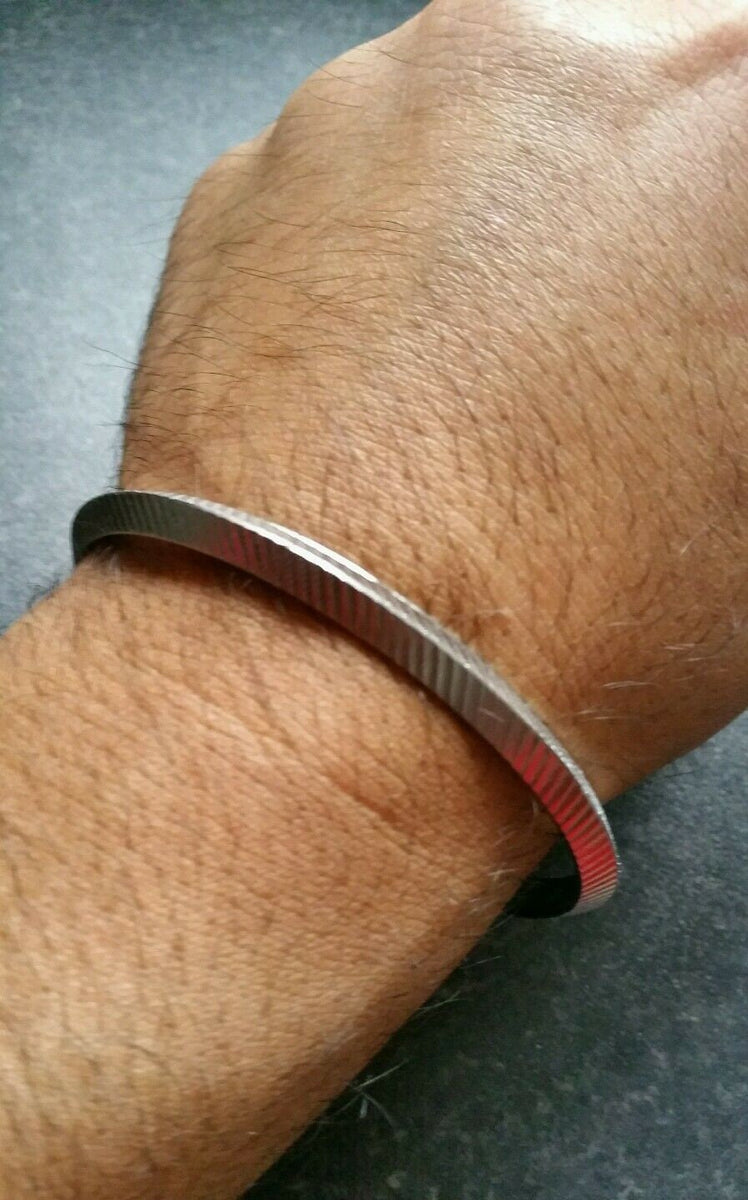 Design Kara Lines In Acciaio Inossidabile Con Bordo In Ottone Bracciale - Foto 3