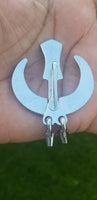 Sarbloh chand tora hand made punjabi sikh singh kaur khanda pin brooch gift bbb2