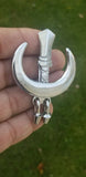 Sarbloh chand tora hand made punjabi sikh singh kaur khanda pin brooch gift bbb2