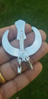 Sarbloh chand tora hand made punjabi sikh singh kaur khanda pin brooch gift bbb2