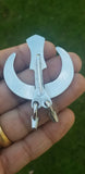 Sarbloh chand tora hand made punjabi sikh singh kaur khanda pin brooch gift bbb2