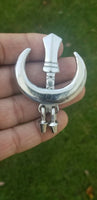 Sarbloh chand tora hand made punjabi sikh singh kaur khanda pin brooch gift bbb2