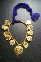 Punjabi Folk Cultural Bhangra Gidha Kaintha Taweets in Purple thread necklace T9