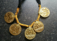 Punjabi Folk Cultural Bhangra Gidha Sat Kartar Taweets Black thread necklace C4