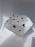 Sikh Hindu Blue Khandas White bandana Head Wrap Gear Rumal Handkerchief Gift