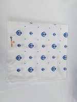 Sikh Hindu Blue Khandas White bandana Head Wrap Gear Rumal Handkerchief Gift