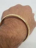 Two Tone Kara Silver Gold Plated XX Cross Design Bangle Hindu Sikh Singh Kaur U4R Bracelet Unisex Kada