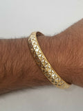 Two Tone Kara Silver Gold Plated XX Cross Design Bangle Hindu Sikh Singh Kaur U4R Bracelet Unisex Kada