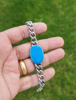 Stainless steel salman khan bracelet turquoise dabang firoza celebrity bollywood