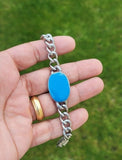 Turquoise Firoza Style Stainless steel bracelet salman khan celebrity bollywood